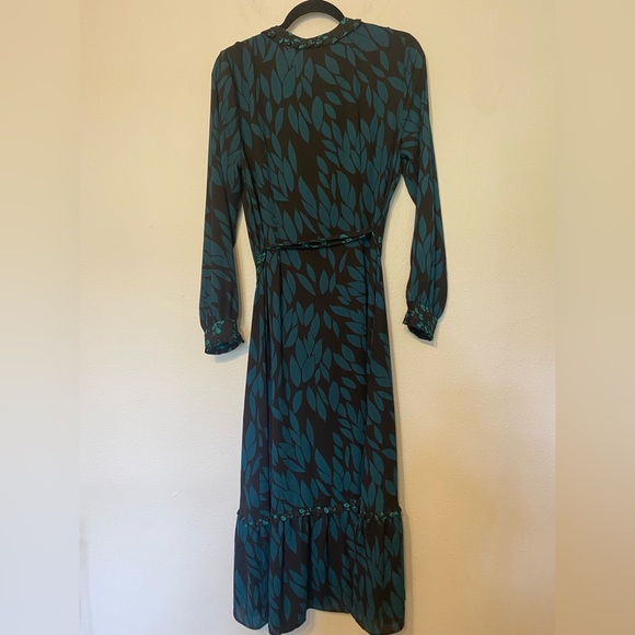 Cabi Women's Autumn Green Floral Button Dress Medium - Picture 4 of 16